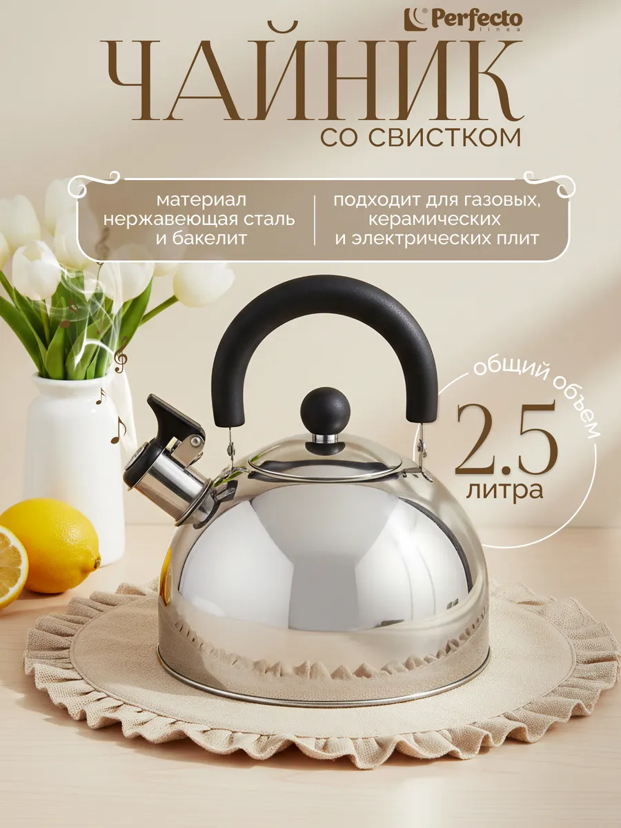 Чайник со свистком для плиты Holiday 2,5 л 52-121518