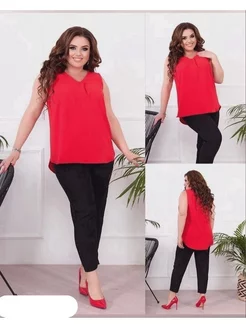 Костюм женский летний Dushka_Plus_Size 208088002 купить за 936 ₽ в интернет-магазине Wildberries