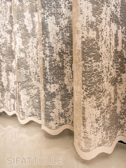 SIFATTULLE Шторы тюль длинная на кухню 200х250 готовая на ленте, 200x250, фото 8