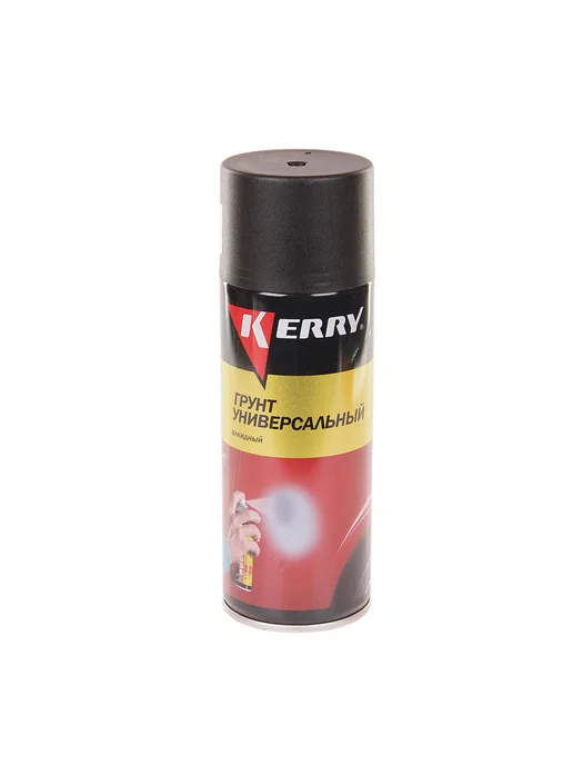 KERRY Грунт серый аэрозоль 520мл, 520 мл, черный