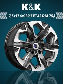 Диски колесные r17 6x139,7 литые автомобильные для машины K&K 208172893 купить за 11 878 ₽ в интернет-магазине Wildberries