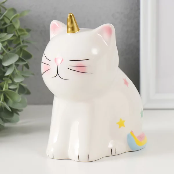 Копилка для денег Котик-единорог