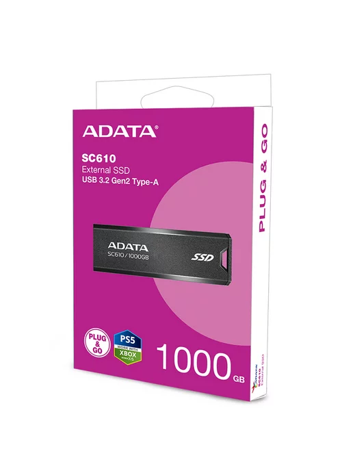 ADATA SSD-накопитель 1TB SC610 External, 1 ТБ, фото 8
