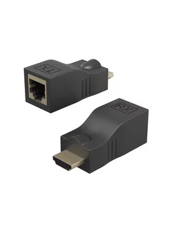 HDMI удлинитель по витой паре адаптер RJ-45, до 30м (Черный) Alinares 208242577 купить за 212 ₽ в интернет-магазине Wildberries