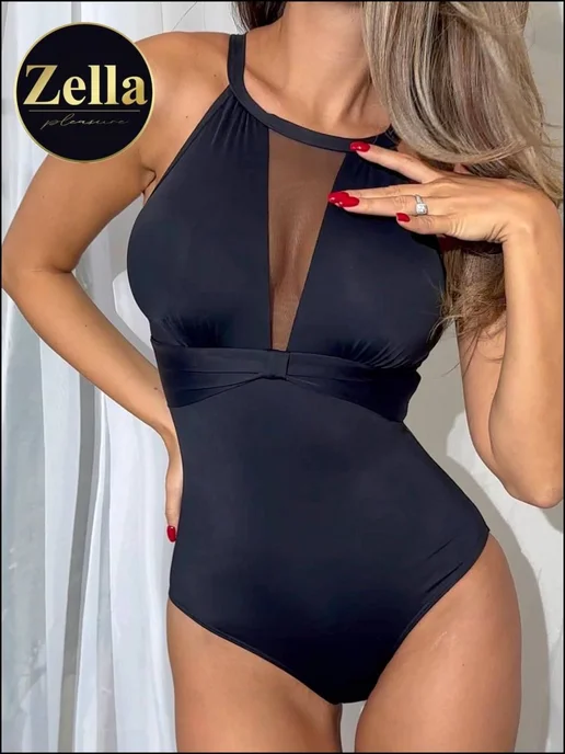 Zella Купальник слитный утягивающий, черный