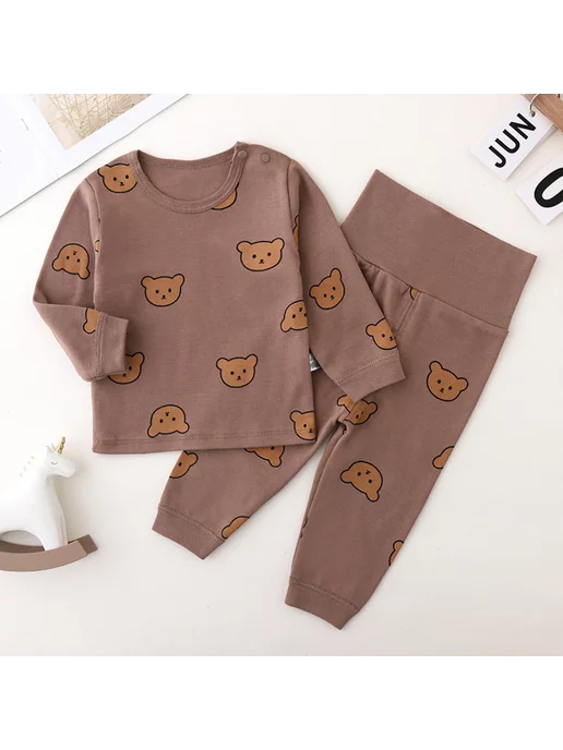 Mom's cutie Пижама для малыша со штанами, коричневый, фото 2