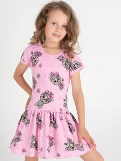 Летнее домашнее трикотажное платье для девочки миди Детский трикотаж RONDA 208246500 купить за 445 ₽ в интернет-магазине Wildberries