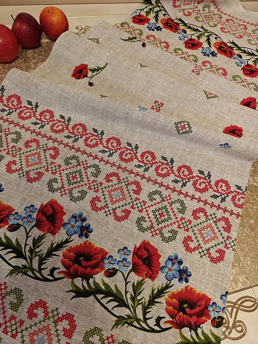 Текстиль домашний Рушник под икону, божник, свадебный под каравай, красный