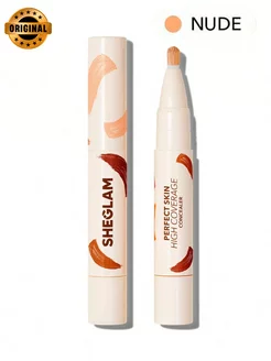 SHEGLAM Консилер Perfect Skin с высоким покрытием Цвет NUDE SHEGLAM 208331545 купить за 2 107 ₽ в интернет-магазине Wildberries