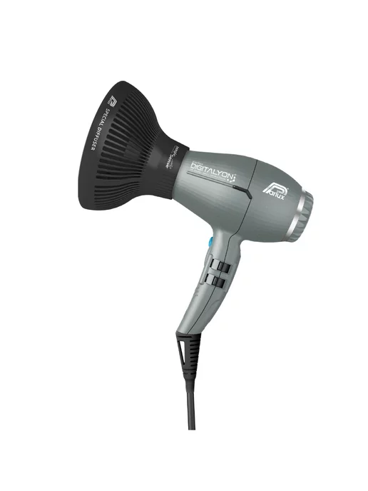 Parlux Фен Digitalyon Glitter Grey + диффузор Magic Sense, серый