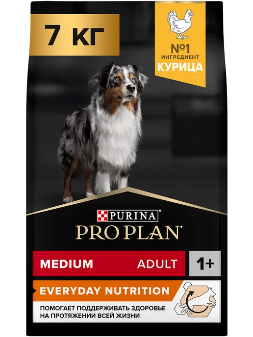 Сухой корм PRO PLAN Everyday Nutrition для собак, средние, курица, 7 кг, фото 2