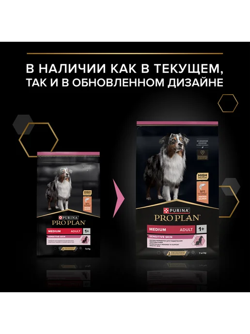 Сухой корм PRO PLAN Кожи Шерсти для собак, средние, лосось, 7 кг, фото 4