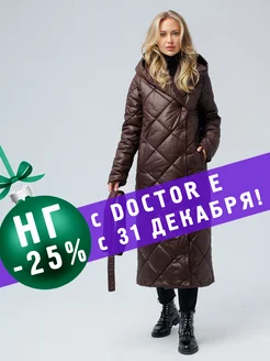 Пальто длинное стеганое с капюшоном и поясом DOCTOR E 208384741 купить за 10 999 ₽ в интернет-магазине Wildberries