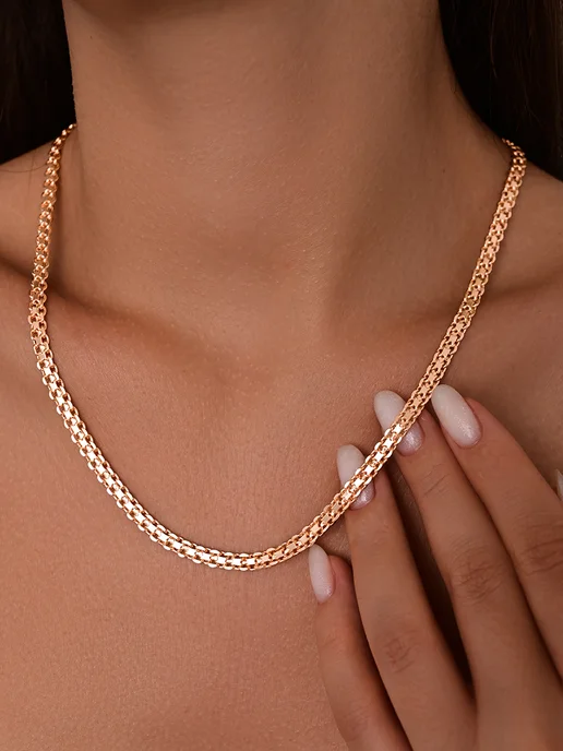 ЮвиLOVE Цепочка на шею бижутерия, золотой, фото 6