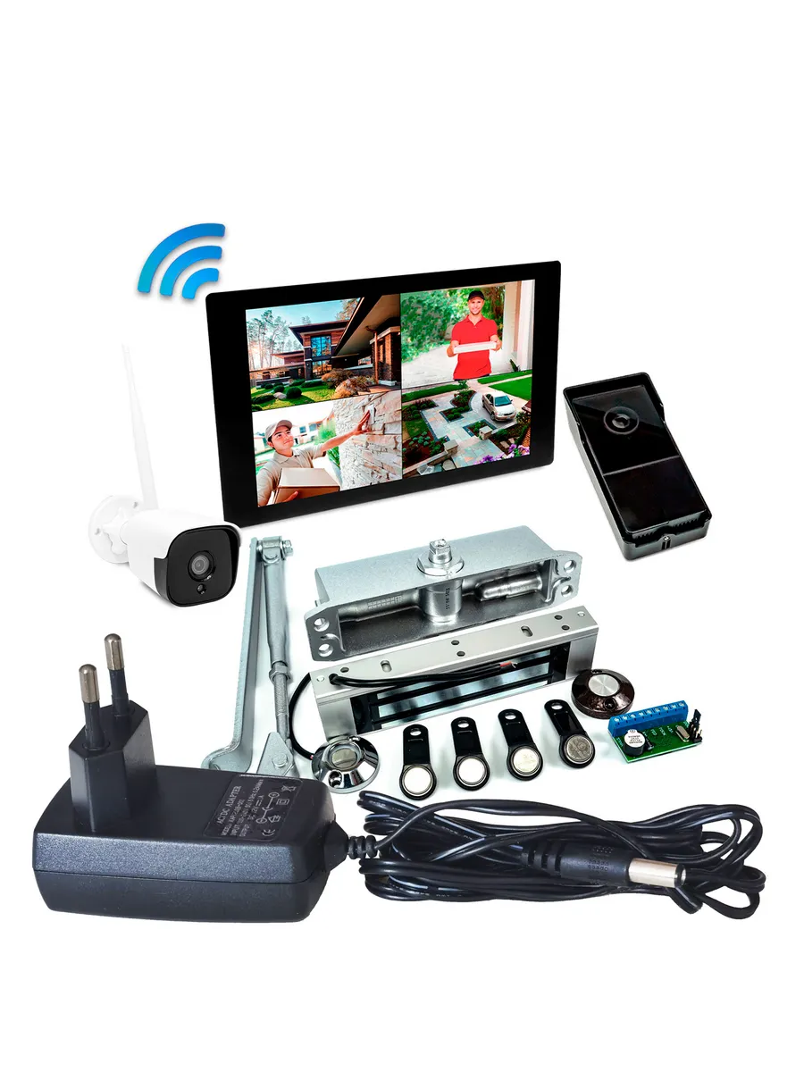 Комплект WiFi домофон TUYA + камера и замок SkyNet 1+1+400G