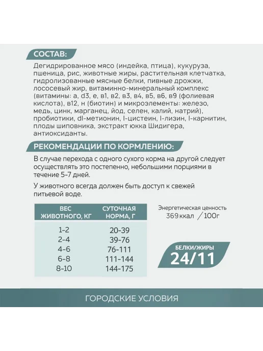 Сухой корм ЗООГУРМАН Urban Life для собак, мелкие, средние, индейка, 10 кг, фото 3