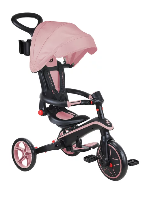 globber Трехколесный велосипед-беговел EXPLORER TRIKE FOLDABLE 4in1, розовый, фото 2
