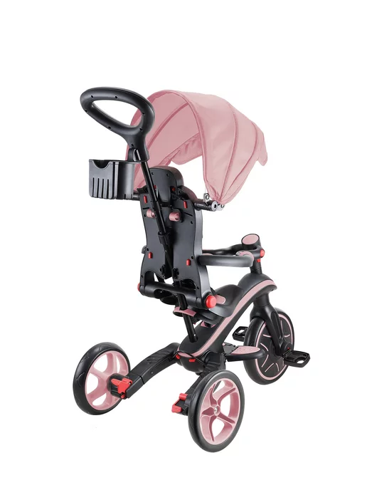 globber Трехколесный велосипед-беговел EXPLORER TRIKE FOLDABLE 4in1, розовый, фото 3