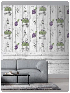 Обои бумажные под дерево Лаванда10 - 4 рулона. Купить обои на стену. Изображение 11