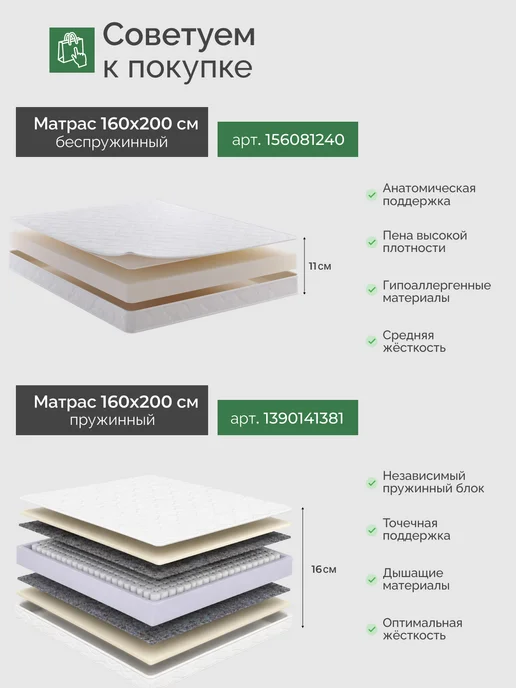 Квадрат Кровать двуспальная металлическая Мета 140х200 см, 160x200 см, фото 5