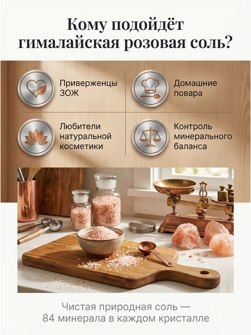 STOING Соль гималайская розовая пищевая мелкая помол 0 СТОИНГ 1 кг, 1 кг, фото 3