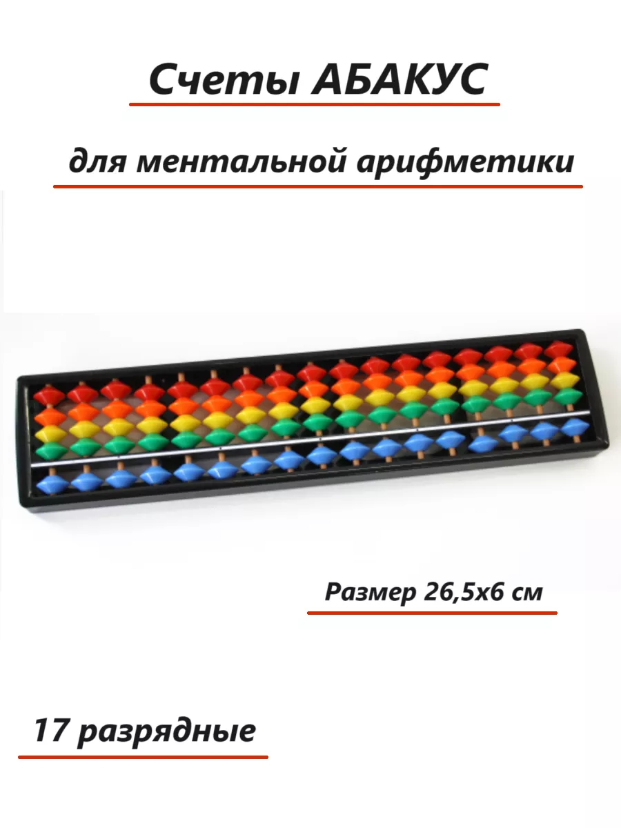 Счеты Абакус 17 разрядные ASMAR 208502460 купить за 448 ₽ в  интернет-магазине Wildberries