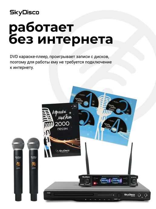 SkyDisco Комплект караоке для дома Home Set 2, черный, фото 3