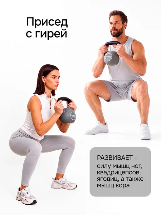 PROIRON Гиря 10 кг чугунная, неопреновая, для фитнеса, 12 кг, фото 3