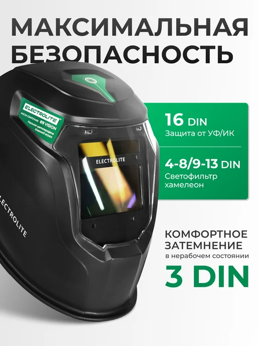 ELECTROLITE Маска сварочная Ф9 VISION, вариант, фото 2