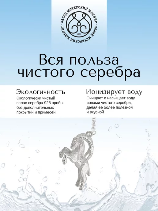 Мстерский ювелир Ионизатор воды серебро "Якорь", серебристый, фото 3