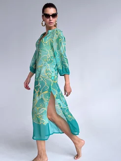 Туника платье пляжное летнее удлиненное Splensilk 208664935 купить за 3 230 ₽ в интернет-магазине Wildberries