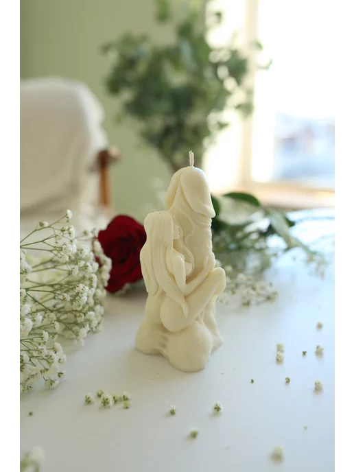 Micodecor Свеча Любовница, Лингам, фаллос, цвет белый, белый, фото 3