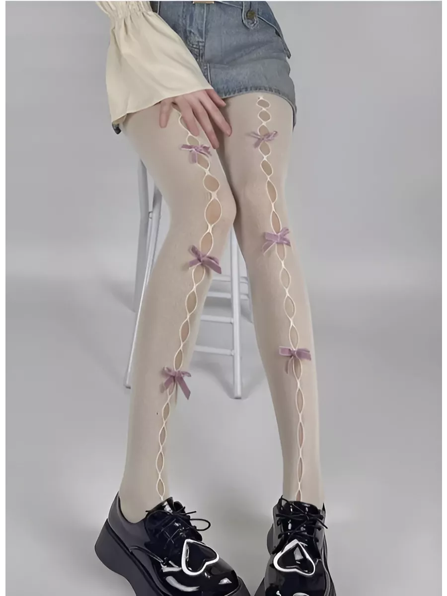 выпускной колготки Колготки с бантиком на выпускной balletcore coquette Popkins 208694696  купить за 407 сом в интернет-магазине Wildberries
