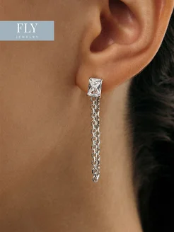 Серьги серебро 925 длинные цепочки FLY jewelry 208708013 купить за 1 586 ₽ в интернет-магазине Wildberries