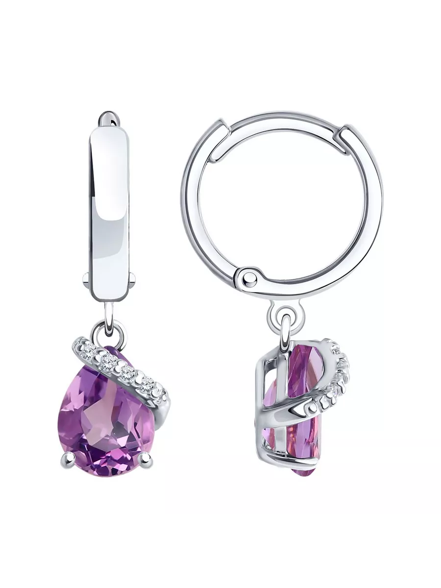 Серьги серебро 925 пробы висячие ювелирные