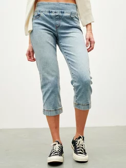Капри с высокой посадкой джинсовые на резинке варенки modify 208722536 купить за 3 361 ₽ в интернет-магазине Wildberries