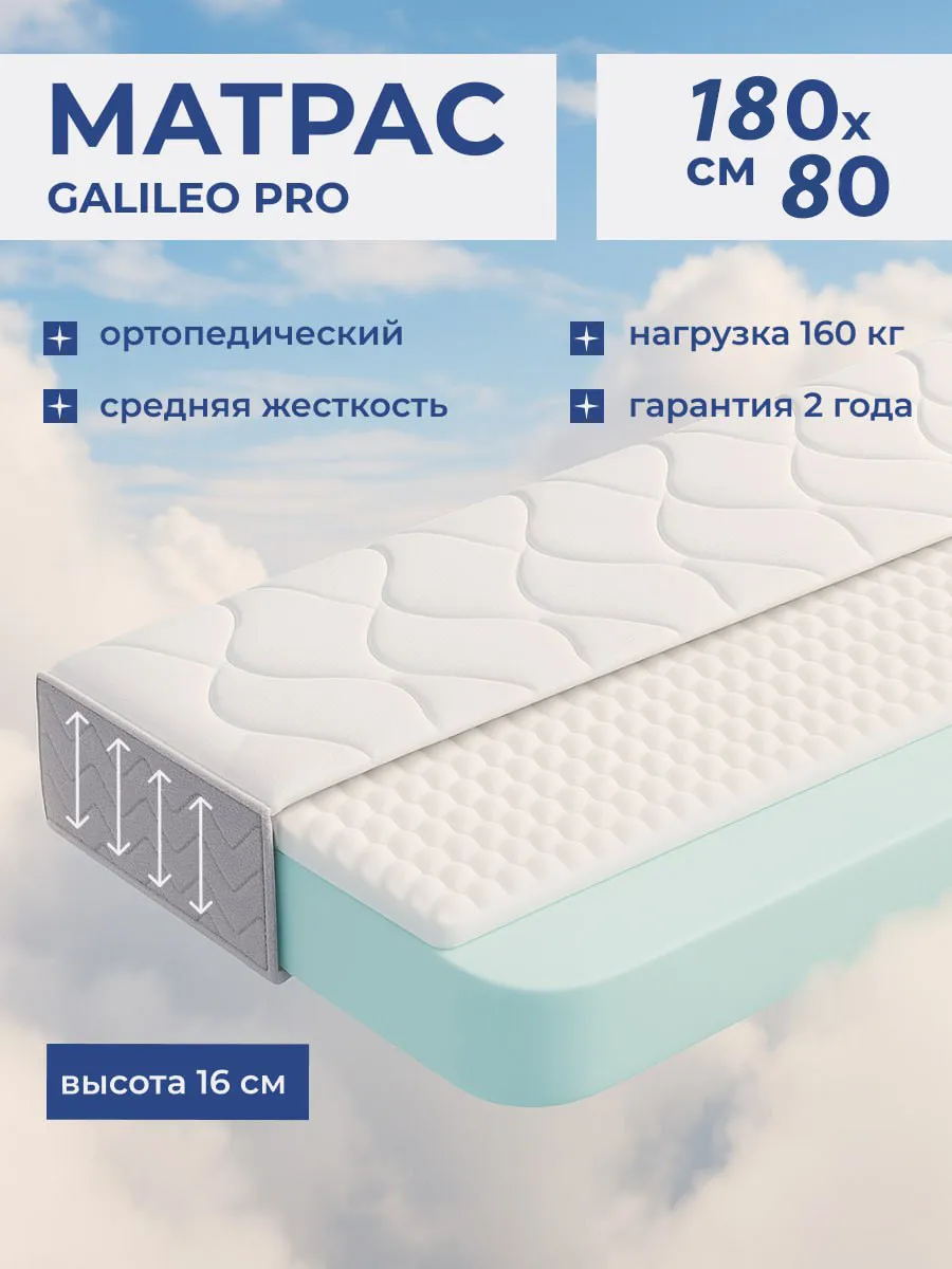 Матрас на детскую кровать 180х80 беспружинный