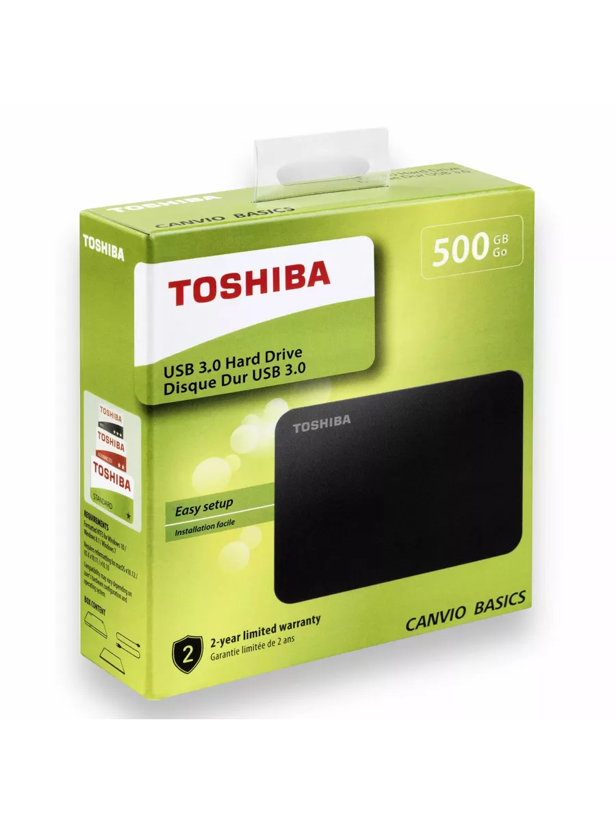 Внешний жесткий диск HDD 500 ГБ Toshiba Canvio Basics New Toshiba