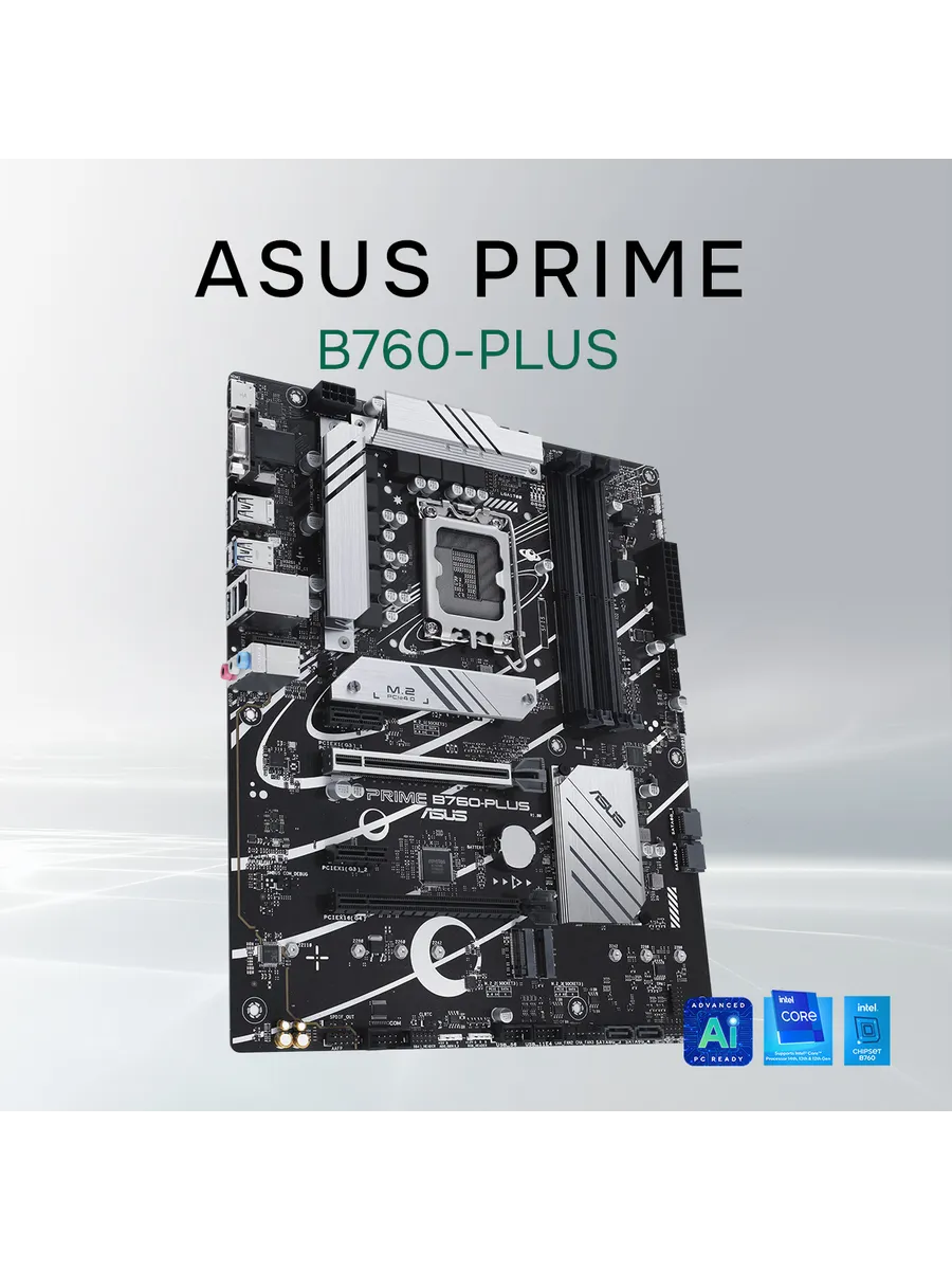 Asus Материнская плата PRIME B760-PLUS LGA1700 4xDDR5, 3xM.2