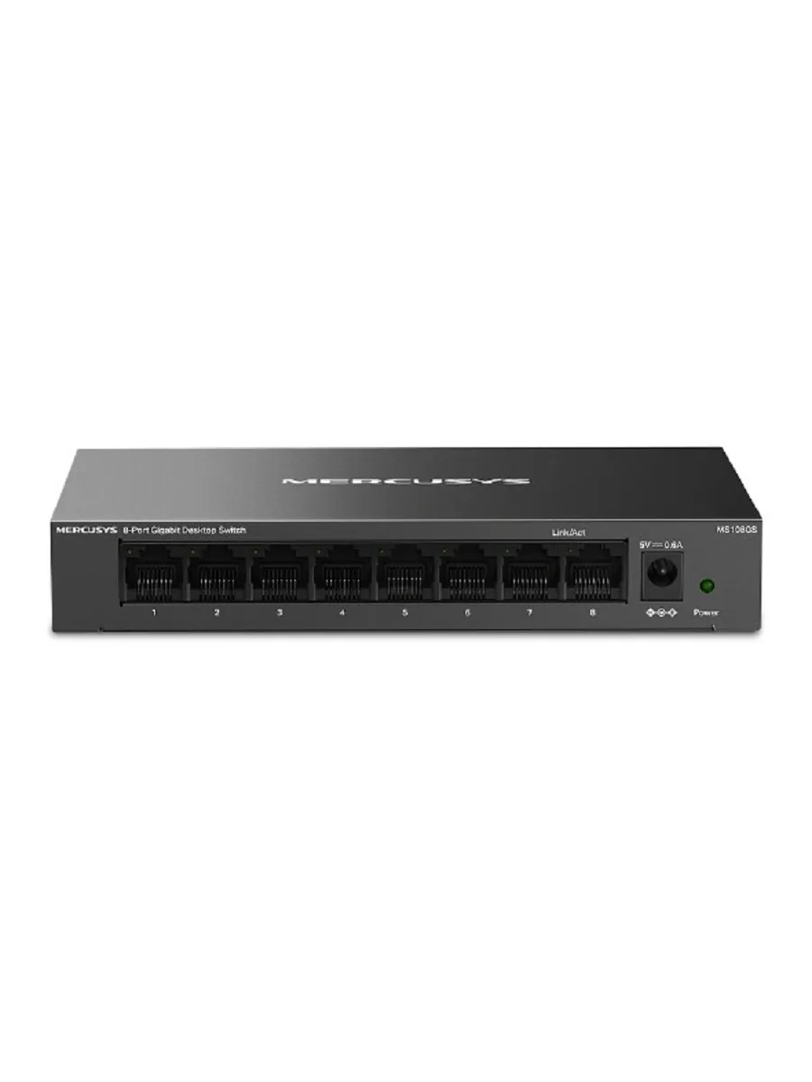 Коммутатор сетевой MS108GS неуправляемый, 8xRJ45 1Гбит/с