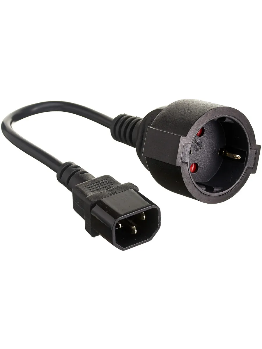 Кабель питания Для ИБП IEC320-C14-Schuko (female) 0.15м