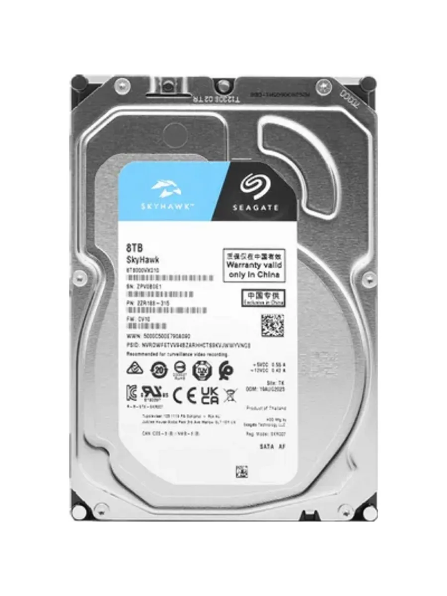 Внутренний HDD жесткий диск ST8000VX010 Skyhawk 8000ГБ