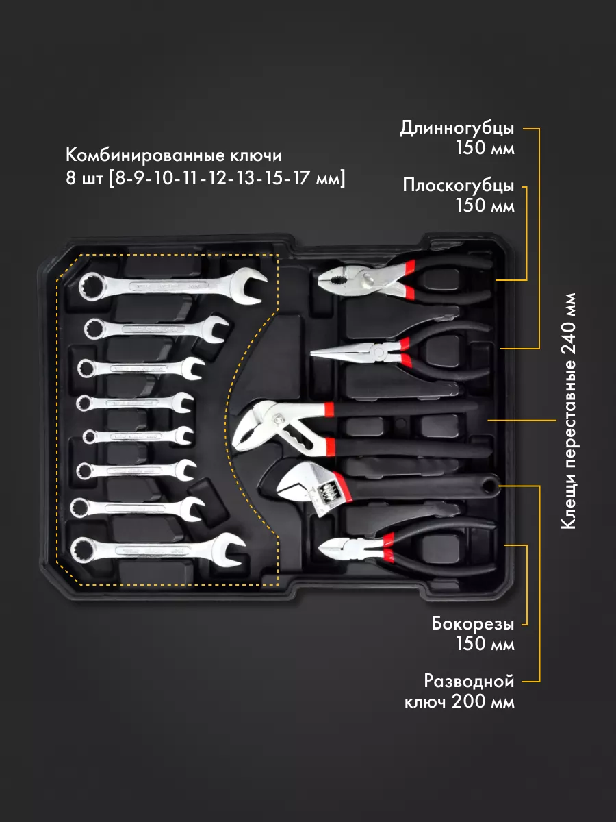 Набор инструментов для автомобиля и дома - 399 шт Classmark 208888141  купить за 6 603 ₽ в интернет-магазине Wildberries