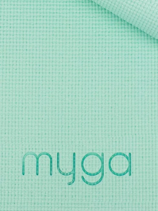 Myga Коврик для йоги и фитнеса нескользящий, зеленый, фото 7