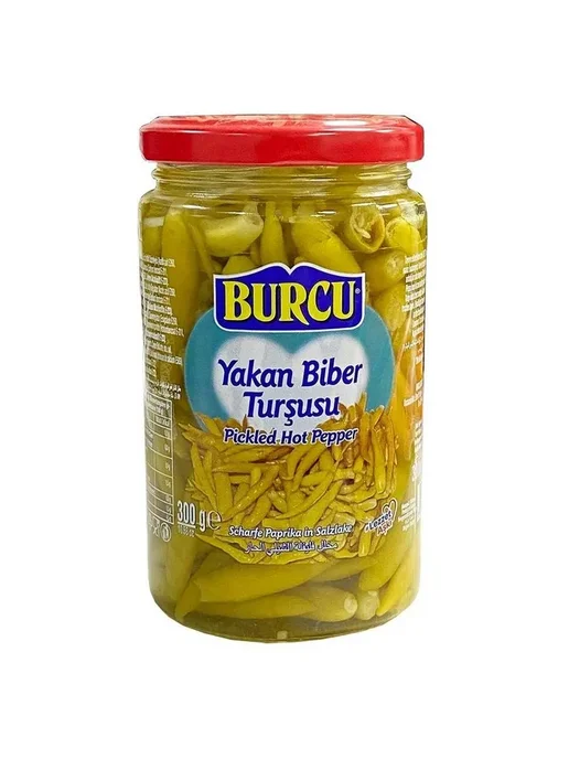 Burcu Маринованные острые перцы "Якан бибер" 300 гр, 300 г, фото 2