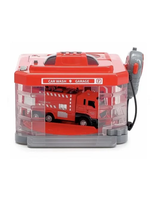 DKToys Игрушечная автомойка Пожарная парковка, красный, фото 5