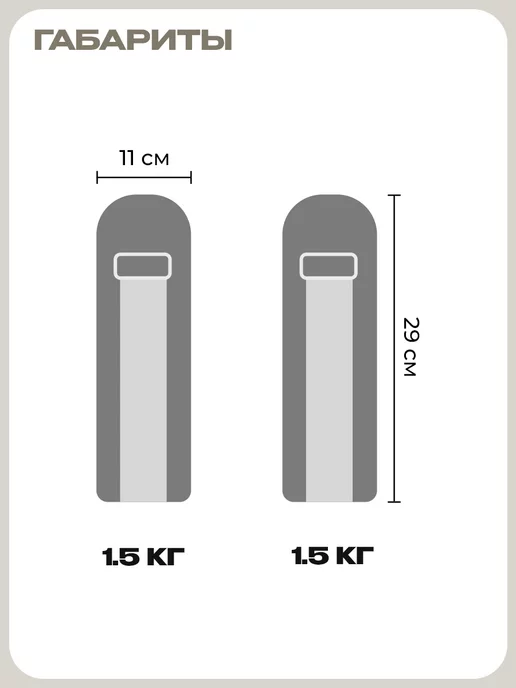 PROIRON Утяжелители для ног, рук, по 1,5 кг 2 штуки, 1,5 кг, фото 5