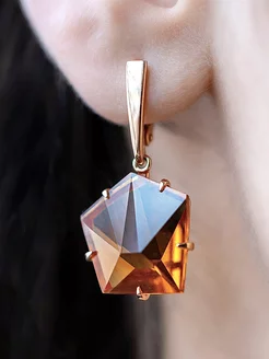 Серьги серебро 925 стильные с крупным камнем ELBAEV 208947826 купить за 4 542 ₽ в интернет-магазине Wildberries