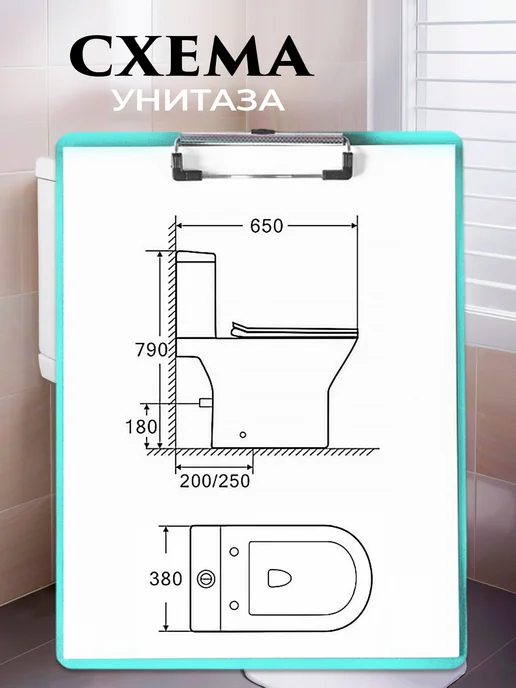 Azario Унитаз напольный с бачком безободковый Mons AZ-76004, белый, фото 3