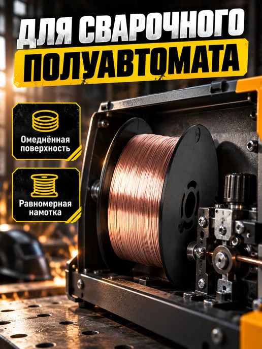 КРАТОН Проволока сварочная омеднённая 0,8 мм, 15 кг, 15 кг, фото 3